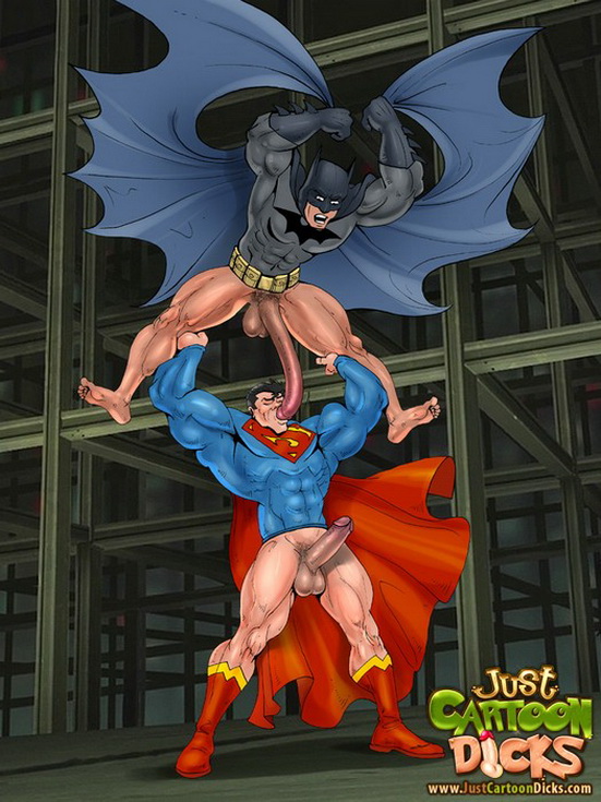 Gay Batman, Flash and Superman getting naughty - Just Cartoon Dicks - gay  toons