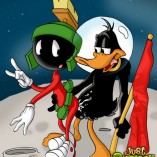 Just Cartoon Dicks - Daffy and Marvin - sweet couple