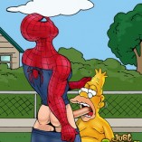 Just Cartoon Dicks Spider-Man - Blowjob from old Simpson
