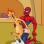 Spider-Man attacks the ass.