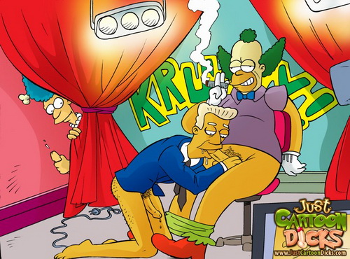 Gay party at the home of the Simpsons - Just Cartoon Dicks